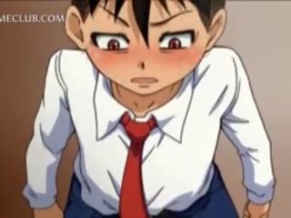 Anime escola miúda conas teased com um lambida debaixo da saia
