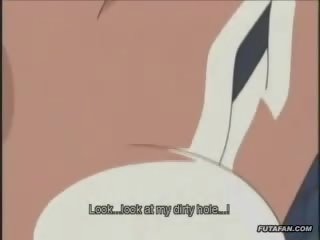 Hentai anime si rambut perang dirantai dan spanked dalam penjara bawah tanah