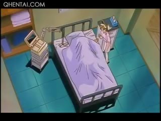 Gợi cảm hentai y tá được bị ràng buộc lên và fucked lược qua bẩn bịnh nhân