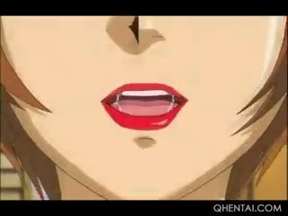 Hentai thiếu niên được âm hộ đóng đinh với strapon qua cô ấy tình nhân