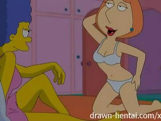 Lesbian animasi pornografi - lois griffin dan marge simpson