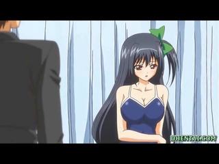 Busty hentai tittyfucking và cưỡi cứng con gà trống video