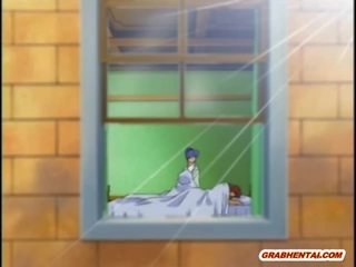 Hapon anime makakakuha ng spanked sa pamamagitan ng kanya kaibigan