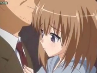 Sizzling anime dziewczyna lizanie dupek