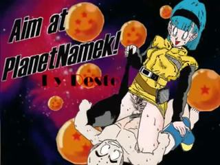 Bulma dando gostoso parà kuririn n / a nave durante viagem