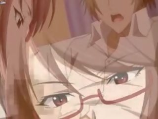 Malaking suso anime makakakuha ng fucked mula sa likod ng