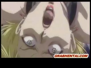 Blondýna hentai príťažlivé brutally tentacles fucked