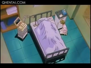Sexy hentai infermiera prende legato su e scopata da sporco paziente