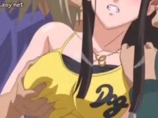 Si rambut coklat anime cutie mendapat disapu