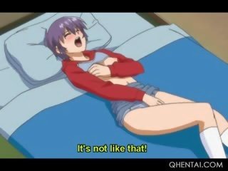 Hentai thiếu niên người yêu cọ xát và ngón danh cô ấy mưa lồn