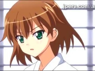 Cantik kecil molek anime remaja mendapat terpaksa oleh matang perv