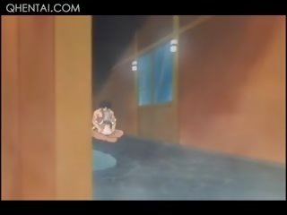 Nudo hentai ragazza salto arrapato cazzo e hitting difficile palle