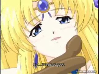 Vaalea anime prinsessa stuck sisään vahva lonkerot ja saa täytetty sisään joka reikä