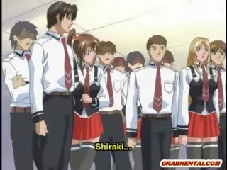 Rubia hentai colegialas con un d taza roscado duro