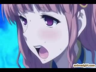 Pievilcīgas japānieši anime meitene gangbang un sejas masāža sperma