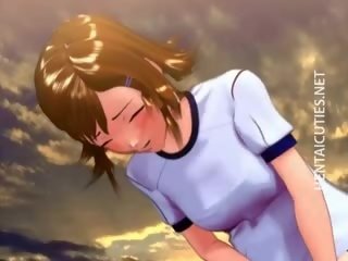 Seksi 3d anime cutie mendapat fucked di luar rumah