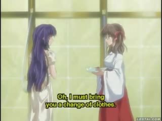 Pekné hentai anime dievča plácnutí v a kúpeľ