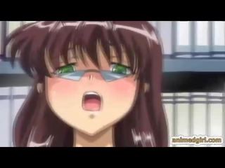 Dögös hentai koedukált kettős behatolás által kétnemű anime