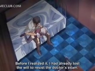 Brašs anime meitene uz zeķe jāšana liels dzimumloceklis par a krēsls