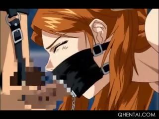 Hentai Redhead Sex Slave Gets Mouth And Cunt Smashed