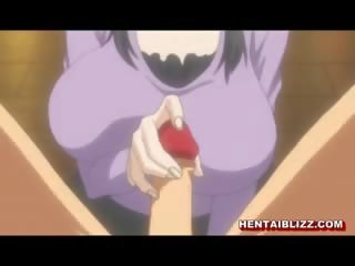 Bigboobs hentai tittyfucking și calarind rigid penis