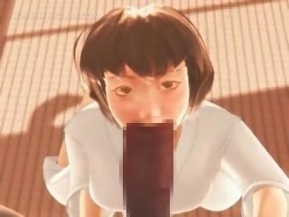 Anime Karate Cutie Gagging On A Massive Dick In 3d