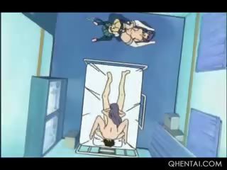 Animado tímida hentai boneca salto masters caralho em hospital