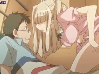 Lascive anime blondinė masturbacija