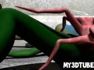 حار 3d أجنبي فتاة الحصول على مارس الجنس شاق بواسطة ل عنكبوت