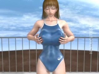 3d hentai καριόλα λαμβάνουν καβλί στο δίπλα στην πισίνα