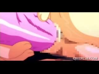 Curvy Hentai Babe Plugs Ass Hole And Vibes Clit