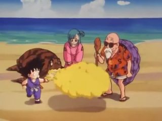 Bulma meets de meester roshi en shows haar poesje