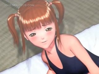 Bonded hentai gymnast submitted to sexual teasing