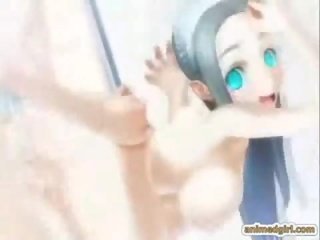 3d hentai pokojská s velký kozičky poking podle transsexuál anime