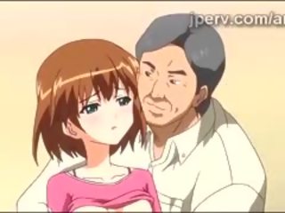 Drobounký anime školačka dostane smashed podle zralý velký kohout