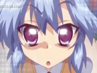 Cilik hentai murid wedok blowing large jago in close-up