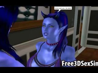 뿔의 3d 만화 avatar 외계인 하기 그만큼 험악한