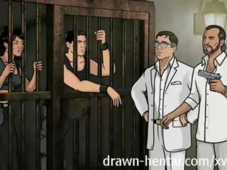 Archer Hentai - Jail sex with Lana