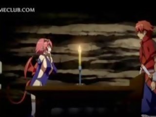 Kåt anime fe tit knulling penis i varmt hentai video