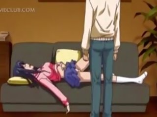 Graziosa anime studentessa mostra biancheria intima su suo minuscolo gonna