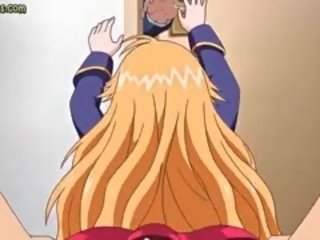 Anime blondy penyayang zakar/batang dengan beliau pusingan payu dara