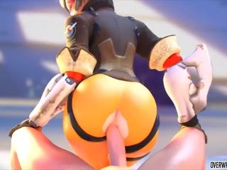 Randy 和 调皮 tracer 从 overwatch 得到 的阴户.