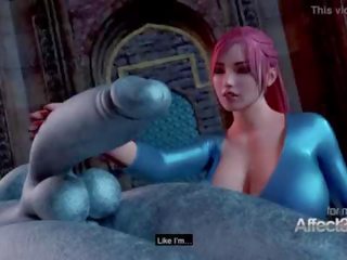 Big tits enchantress awakening the futanari demon in a 3d animation