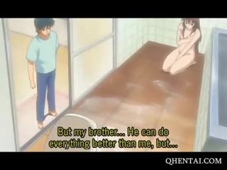 Hentai cutie przyłapani masturbacja w the prysznic