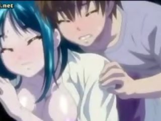 Anime perempuan tak senonoh mengambil ia keras dalam beliau ketat lubang