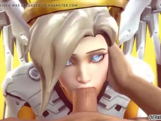 Excellent Mercy from Overwatch gets to Suck on Big prick Nicely