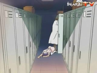 Anime playgirl izpaužas viņai vulvas violated