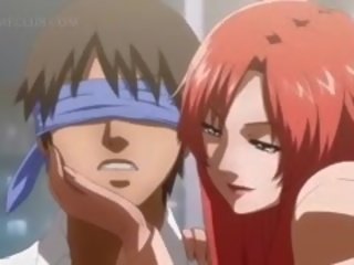 Slutty anime hottie seducing paauglys eržilas už seksas tryse