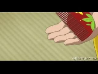 Animasi pornografi geisha kacau sementara dia adalah terjalin naik