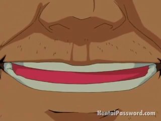 Faszinierend anime süße lutschen ein massiv schwanz draußen